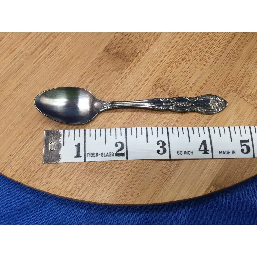 Accord Rose Trio Stainless Steel Sugar Spoon Set of 8 in box